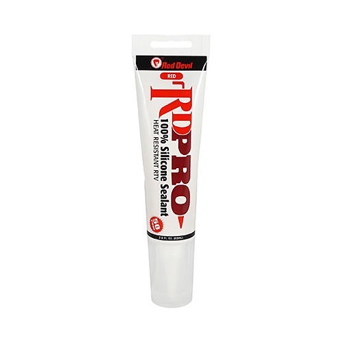 Red Devil® 08090I Silicone Sealant, 10.1 fl-oz Container Size Range, Cartridge, Red, Applicable Materials: Glass, Fiberglass, Non-oily Woods, Most Metals, Porcelain, Ceramic Tile, Most Painted Surfaces, Many Plastics, Rubber