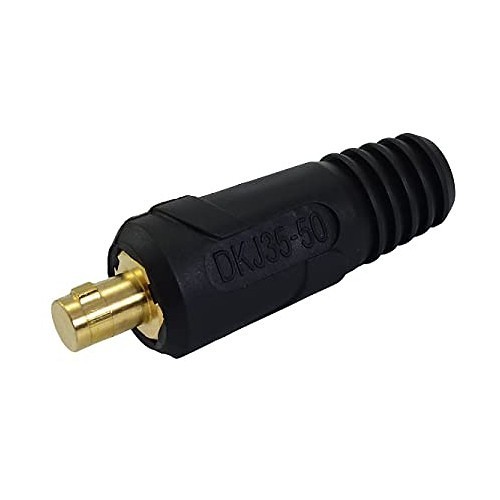 Riverweld DKJ35-50 315A TIG Welding Cable Connector, 35-50 mm Cable, 315 A, Quick Fitting, Dinse, Black