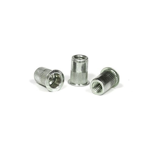 Rivetking 37C1IKRSY Rivet Nut, Knurled, Ribbed, Steel, 3/8-16, Zinc Yellow
