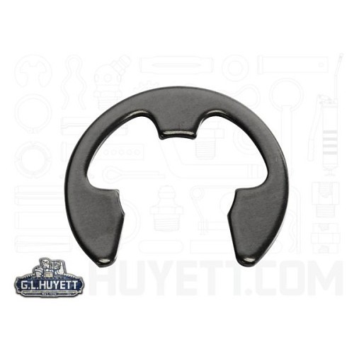 E-043 Ring Clip, External, Imperial, 0.438 in Shaft Dia, Carbon Spring Steel, Phosphate