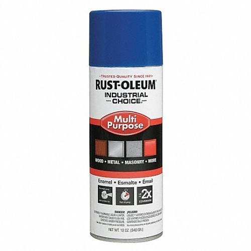 Rust-Oleum® 1624830 Spray Enamel Paint, 11 oz, Safety Blue, 15 sq-ft Coverage, 1 hr Curing