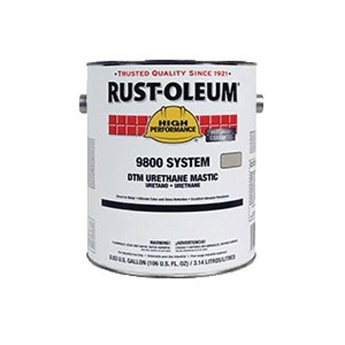 Rust-Oleum® 9892419 9800 System 2-Component High Solid DTM Urethane Mastic Coating, 1 gal Container, Liquid Form, White, 160 to 280 sq-ft/gal Coverage