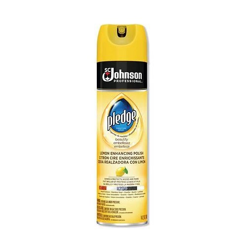 S.C. Johnson & Son Pledge® 301168 Furniture Polish, 14.2 oz, Aerosol, Lemon, Liquid