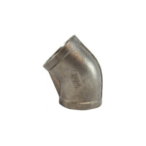 SM 5110018 45 deg Elbow, 1/8 in Nominal, SCH 40, Stainless Steel