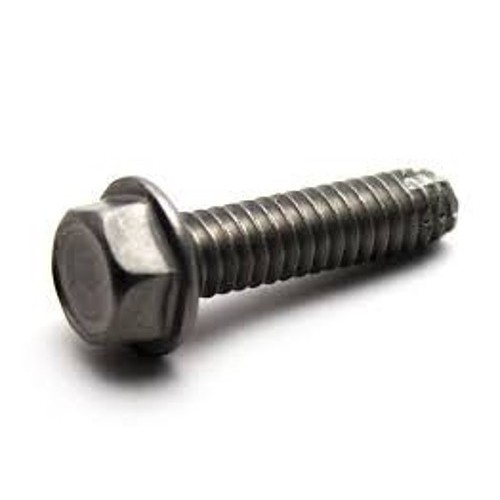 Thread Framing Screw, 1/4 in-20 Diameter - Thread, 1/2 in Overall Length, 410 Stainless Steel, Hex Washer Head, Hex-Unslotted Drive