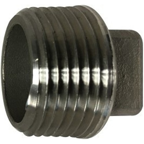 MIDCO M62653 Pipe Plug, Plug Fitting/Connector, 1/2 in Nominal, 304 Stainless Steel