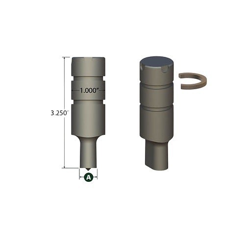 Cleveland Punch & Die 00H2P0505621250A Oblong Punch, 9/16 in Punch, 1-1/4 in Overall Length