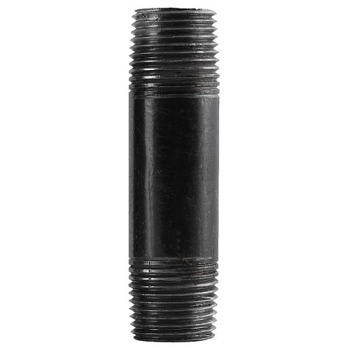 STZ™; 300 12X412 Pipe Nipple, 1/2 in, Male Threaded, 4-1/2 in Length, Steel, SCH 40 Schedule Rating, Black