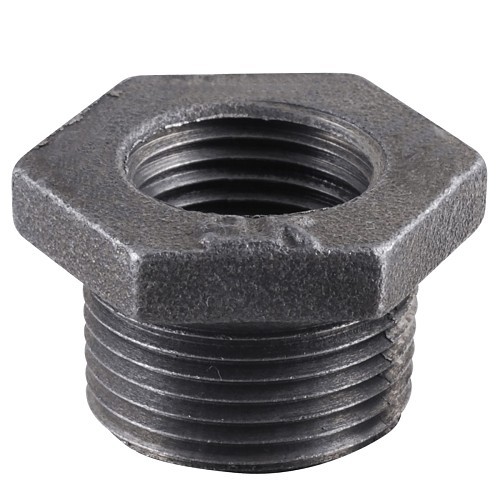 Pipe Bushing, Bushing Fitting/Connector, 3/8 in Nominal, Threaded End, 150 psi Pressure Class, Malleable Iron