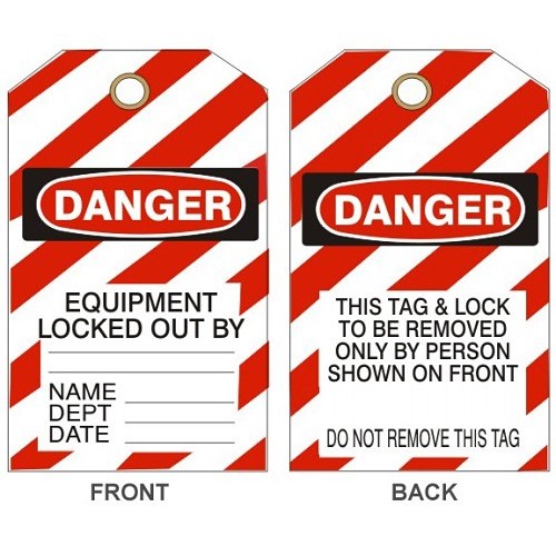 Safehouse Signs VT-147 Lockout Tag, 6 in H Height, 3 in Width, Rigid Vinyl
