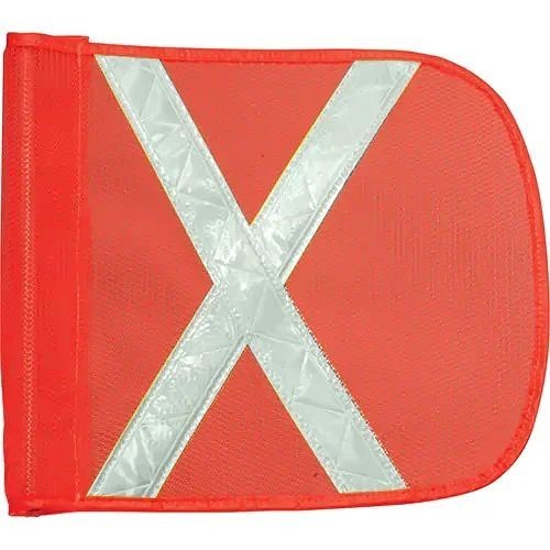 SafetyWhips® FLAG11-O-XW Warning Flag, 11-1/2 in Height, 11-1/2 in Width, Orange, Mesh