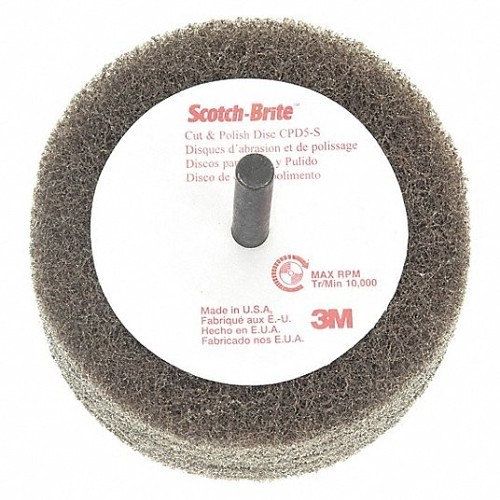 3M Scotch-Brite™ 61500068319 Cut and Polish Disc, 3 in Disc Dia, Medium Grade, Aluminum Oxide Abrasive