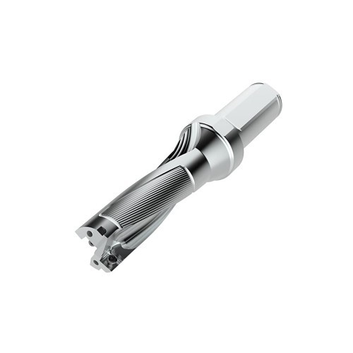 Seco 03080539 Indexable Insert Drill, 3/8 in Drill, 1.969 in Modular Connection Size, 1-1/2 in Shank Dia, 3XD Drill Depth by Dia Ratio, SPGX/SCGX Insert, 7.936 in Overall Length, 4.13 in Maximum Drill Depth, Yes Through Coolant (Yes/No)