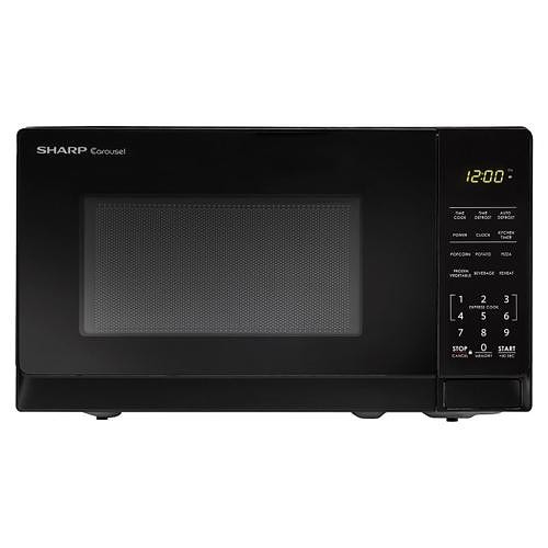 Sharp SMC0710BB Countertop Microwave, 10.2 in Outside Height, 17.3 in Outside Width, 12.8 in Outside Depth, 0.7 cu-ft, 700 W