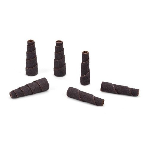 Shur-Kut® 11910 Cartridge Roll, 3/8 in Maximum Roll Dia, 1-1/2 in Overall Length, 1/8 in Pilot Hole Dia, 120 Grit, Aluminum oxide Abrasive