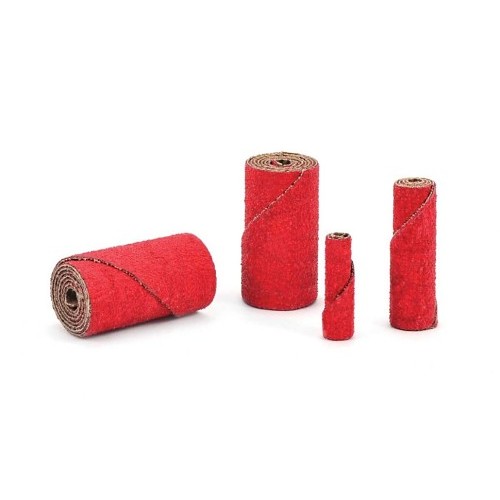 Shur-Kut® 49104 Cartridge Roll, 3/8 in Maximum Roll Dia, 1-1/2 in Overall Length, 1/8 in Pilot Hole Dia, 120 Grit, Ceramic Abrasive