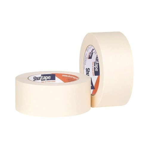 Shurtape® 101007 CP 106 General Purpose Masking Tape, 55 m L x 36 mm W, 4.8 mil THK, Synthetic Rubber Adhesive, Flexible Crepe Paper Backing