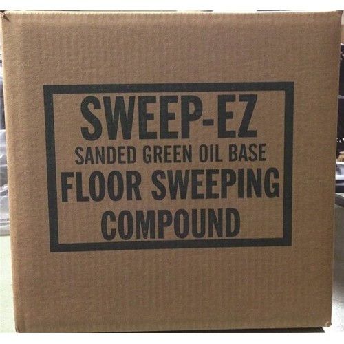 Sweeping Compound, Green, 50 lb Net Weight, Composition: Oil, Sand Grit, Wood Fiber