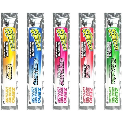 Sqwincher® ZERO 159200231, Dragon Fruit, Fruit Punch, Mixed Berry, Orange, Watermelon Flavor Sports Drink Mix, 3 oz Packet, Sugar Free