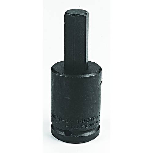 Stanley® Proto® 07590-3/4 Impact Driver Bit, Hex Point, 4-3/8 in Overall Length, 3/4 in, Forged steel