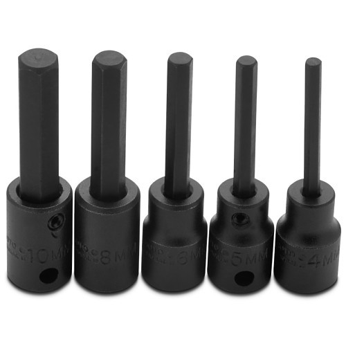 Stanley® Proto® 577-772252 Socket Driver Bit Set, Imperial, 3/8 in Drive, 5 Piece, Black Oxide