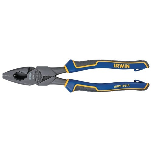 Stanley® Irwin® Vise-Grip® 586-1902415 Combination Plier, 1-5/16 W x 1-1/2 L x 5/8 T in Jaw, Steel Jaw, ACSR Cut Type, 9-1/2 in Overall Length