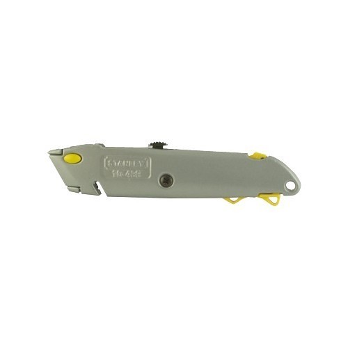 Stanley® QuickChange 680-10-499 Retractable Utility Knife, Carbpn Steel Sharpening, Metal Handle, Gray