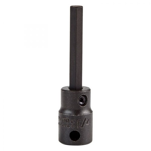 Stanley® Proto® 72901/4 Socket Driver Bit, Imperial, Square Drive, 3/8 in Drive, 1-5/8 in Bit Length, Specifications Met: SAE AS4984A