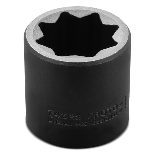 Stanley® Proto® 85035095 Socket, Standard, Imperial, 1/2 in Drive, Impact Socket, 1 in Socket, 8 Points