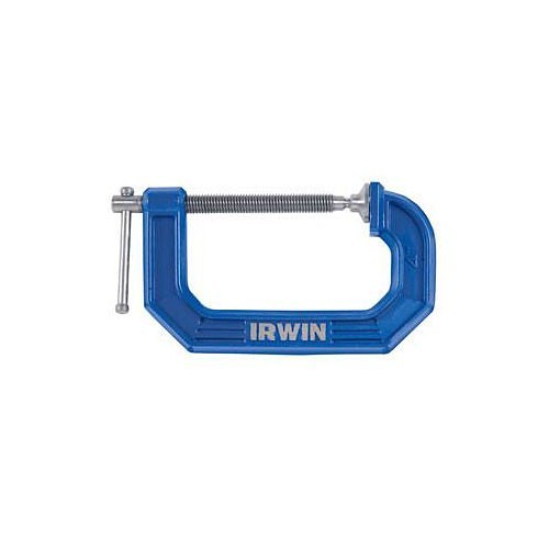 Stanley® Black & Decker Irwin® Quick-Grip® 225104 C-Clamp, 4 in W Jaw, 3 in Throat Depth, 4 in Clamping Capacity, 0 - 4 in Jaw Opening, 9/16 in Screw