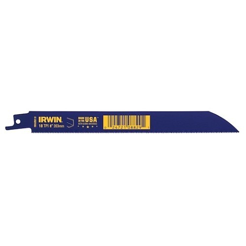 Stanley Black & Decker Irwin® 372618BB Reciprocating Saw Blade, 6 in Length, 18, Bi-Metal Body