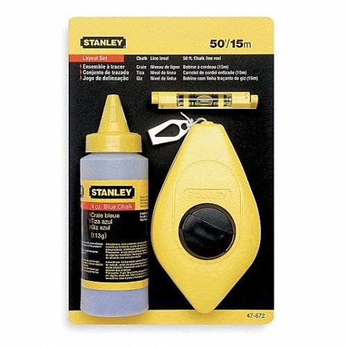 Stanley® Black & Decker 47-672 Chalk Line Reel Set, 100 ft Line Length, 4 oz