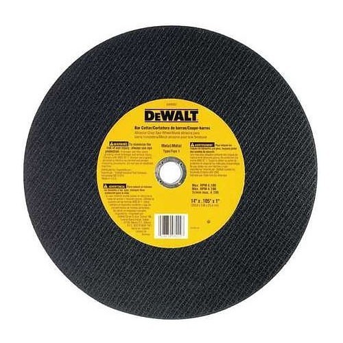 Stanley® Black & Decker Dewalt® 8003 Cutting Wheel, 14 in Wheel Dia, 0.1094 in Wheel Thickness, 1 in Center Hole, 24 Grit, Aluminum Oxide Abrasive