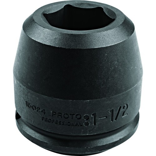 Stanley® Black & Decker Proto® J15046 Socket, Standard Length, Yes Impact Rated, Metric, Square Drive, 1-1/2 in Drive, 2-7/8 in Socket, 6 Points