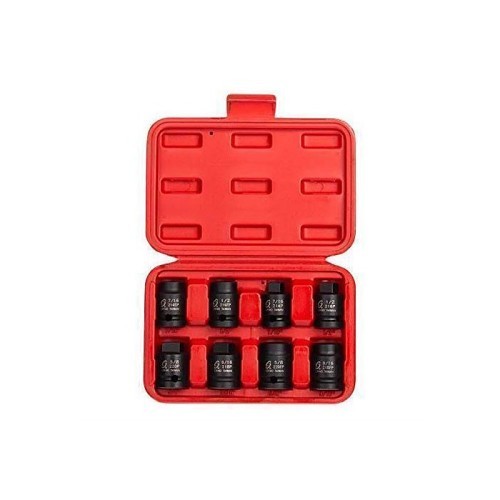 Sunex® 2841 Socket Set, Imperial, 1/2 in Drive, 8 Piece, 7/16 - 5/8 in Male, 7/16 - 5/8 in Female Included Socket Size