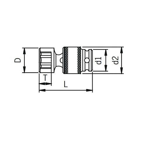 Sunex® 318UM Universal Socket, 3/8 in, 18 mm, 6 Points