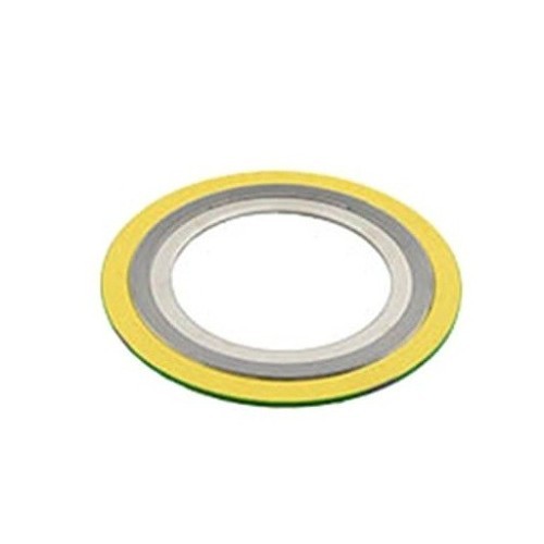 Sunpack G316GRAP10050CGI Spiral Wound Gasket, 1/2 in Nominal, Class: 150 lb, 316L Stainless Steel Inner Ring, Carbon Steel Outer Ring, Graphite Filler, 1/8 in Thickness