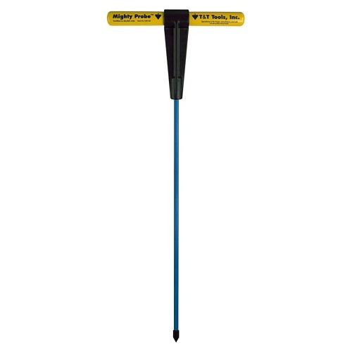 T&T Tools MPA36 Insulated Soil Probe, 3/8 in Dia, 36 - 78 in Length, Steel Alloy, Bright Blue/Yellow