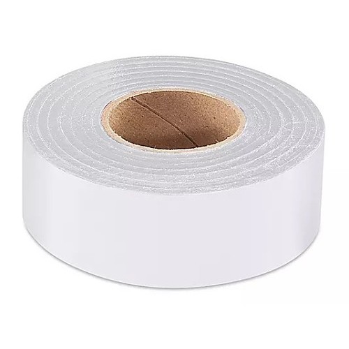 Flagging Tape, White, 300 ft Length, 1-3/16 in Width, PVC, 4.5 mil Thickness