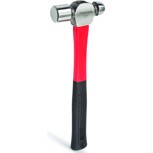 TEKTON® KP8530403 Ball Pein Hammer, Ball Pein Hammer Type, 11-3/4 in Overall Length, 16 oz Head, Steel Head, Fiberglass Handle