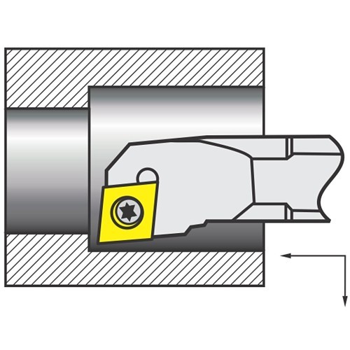 TOOLMEX® 6-870-093R Boring Bar, 0.625 in Minimum Bore Dia, 7 in Overall Length, Steel