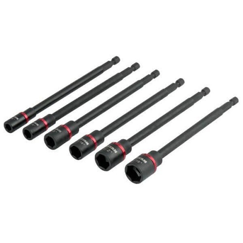 Titan TITAN15240 Nutdriver Set, Metric, 1/4 in, 5/16 in, 3/8 in, 7/16 in, 1/2 in and 9/16 in, 6 Piece, 6 in Overall Length