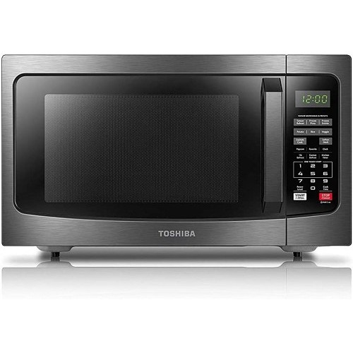 Toshiba EM131A5C-BS Microwave Oven, 32-1/2 in Outside Height, 52.1 in Outside Width, 43.4 in Outside Depth, 1.2 cu-ft, 1100 W