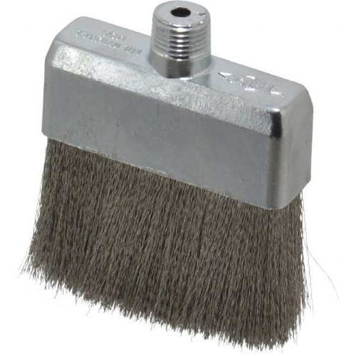 Trico 36054 Lubrication Brush, For Use With: D and DE Full Flow Dispenser, 1/8 in Thread Size, NPT Thread Standard, Stainless Steel Bristle Material, Straight Shank Type, 2 in and Larger Brush Width Range