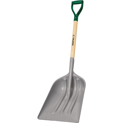 Truper® 31349 Scoop Shovel, 29 in Handle Length, 18 in Blade Length, 14-1/2 in Blade Width, ABS Blade