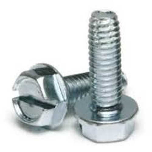 Thread Framing Screw, #10-32 Diameter - Thread, 1 in Overall Length, Hex Washer Head, Hex-Slotted Drive