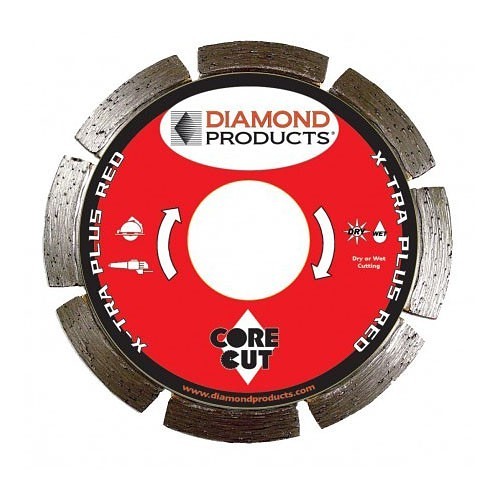 Diamond Products 11366 Red Segmented Diamond Blade, 4 in Blade Dia, 7/8 in, 0.315 in Diamond Depth
