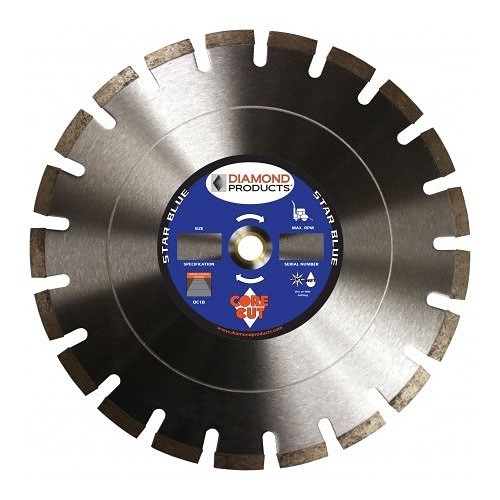 Diamond Products 70422 Diamond Blade, 14 in Blade Dia, 0.125 in, 1 in