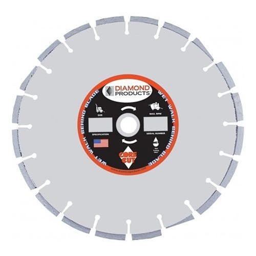 Diamond Products 75567 Diamond Blade, 26 in Blade Dia, 0.187 in, 1 in