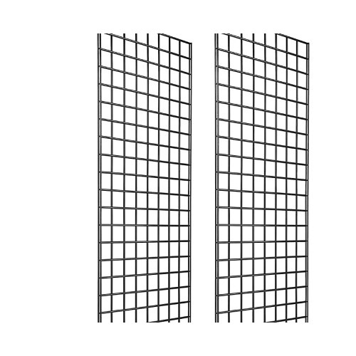 H-4280BL Gridwall Panel, 8 ft Height, 2 ft Width, 1/4 in D, Black